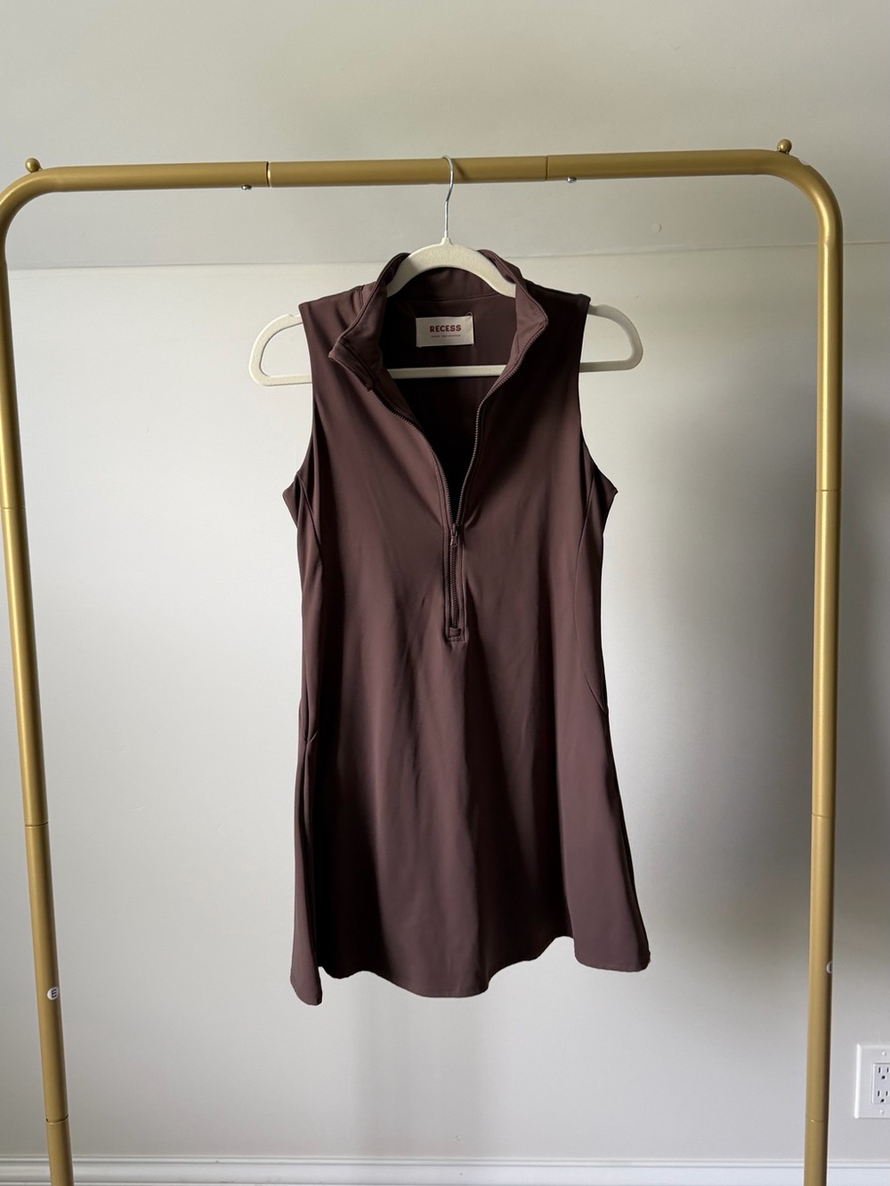 Recess Sleeveless Zip-Front A-Line Merritt Dress built in shorts sz M